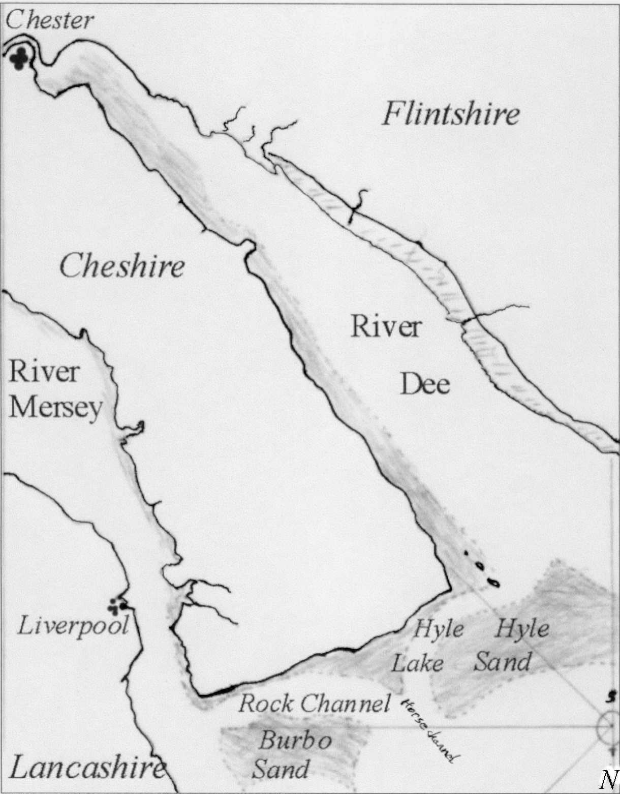 Based on Grenville Collins's chart of 1689